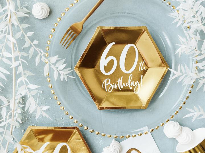 Immagine prodotto Partydeco Targa 60 anni in oro (6 x)
