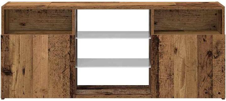 Actual product image VidaXL TV-Schrank mit LED-Leuchten Altholz-Optik 120x30x50 cm TV-Möbel (120 x 30 x 50 cm)