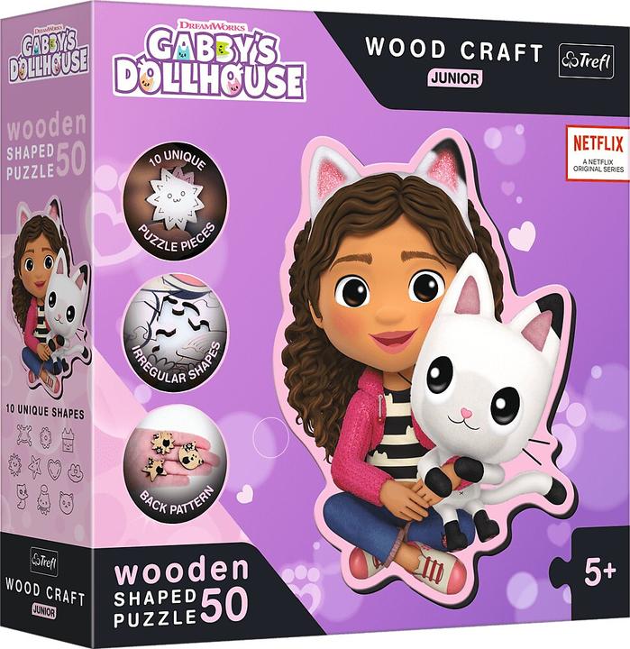 Produktbild Trefl Holz Puzzle Sonderform 50 - Gabby's Doll House (50 Teile)