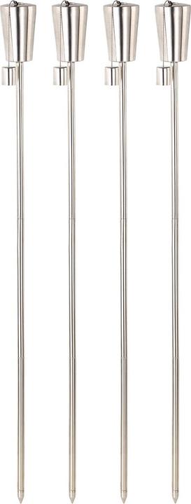 Produktbild Carlo Milano Edelstahl-Gartenfackel "Amor", rostfrei, 280 ml,110 cm, 4er-Set