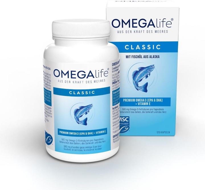 Actual product image Omega-Life Classic 500 capsules (120 Piece, Capsules, 172 g)