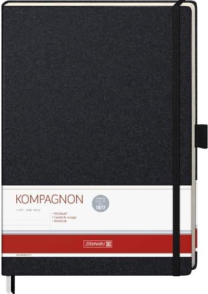 Produktbild Notizbuch KOMPAGNON A4 liniert, schwarz Hardcover 192 Seiten (A4, Liniert, Harter Einband)