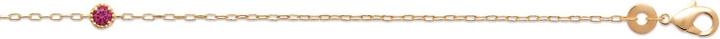 Lara Vergoldetem Messing ARMBAND - 16+2 - S. RUBIS (Vergoldetem Messing)
