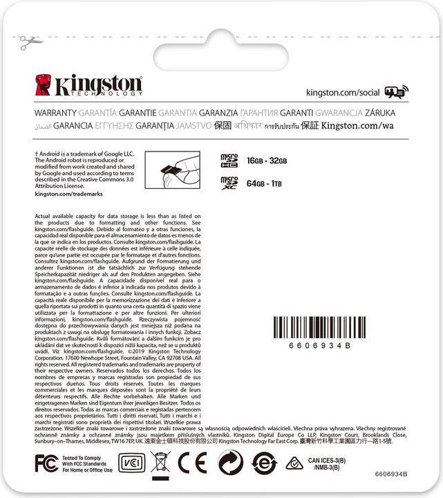 Produktbild Kingston Canvas Select Plus microSDHC Card 32GB (32 GB, microSDHC, U1, UHS-I)