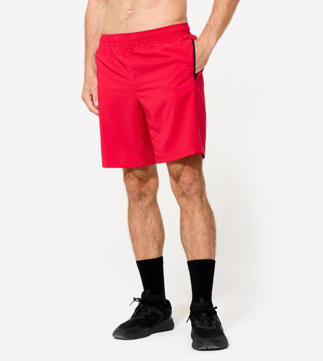 Produktbild Domyos Shorts Herren atmungsaktiv Reissverschlusstaschen - rot (S)