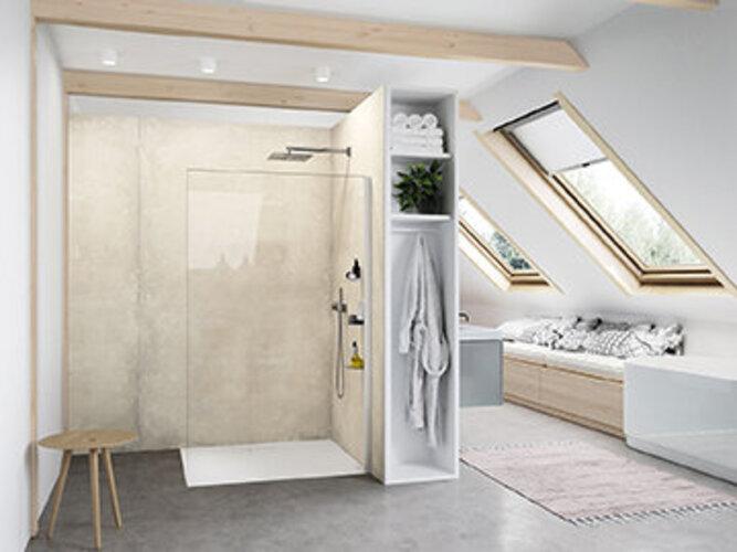 Image du produit Hüppe Select+ paroi latérale seule, étrier transversal, épaisseur de verre 8mm, largeur 750mm (211 cm, 75 cm, 11 cm)