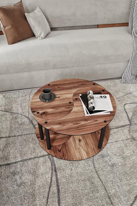 Image du produit Hanah Home Yin Yang Coffee Table 2 Set (70 x 38 x 70 cm)
