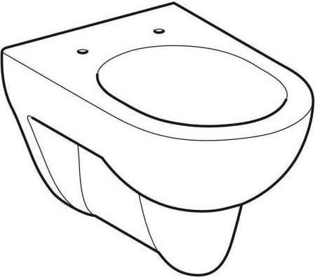 Actual product image Geberit RENOVA wall-hung WC with flush rim manhattan