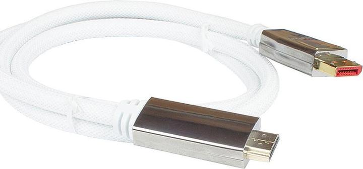 Immagine prodotto Python PYT M0221 Spina da DP 1.4 a HDMI 2.0 A, nylon, 4K@60Hz, 1 m, bianco (1 m, DisplayPort)