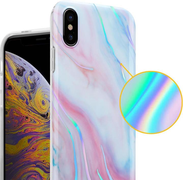 Actual product image Cadorabo IMD TPU Colorful Marble Cover (Apple iPhone XS Max)