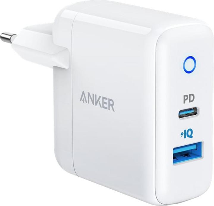 Anker PowerPort PD+ 2 1xC 20W 1xA 15W White EU Plug (35 W)
