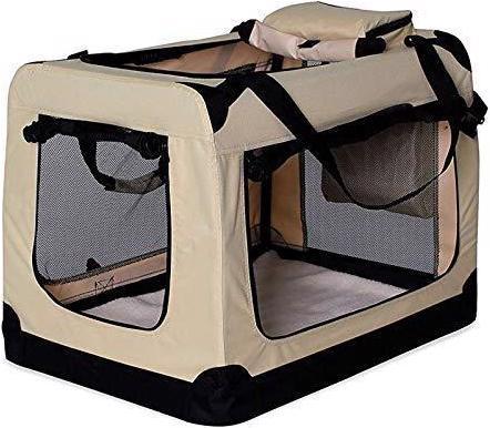 Immagine prodotto Dibea Gabbia doppia per il trasporto dei cani (Cane, Lavabile, Traspirante, Chiudibile a chiave, Pieghevole)