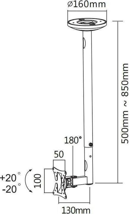 Produktbild Neomounts FPMA-C050Black (Decke, 30")