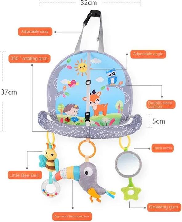 Produktbild Activity Board Baby Autositz Spielzeug für Early Activity Center Kick Play Anhänger Spielzeug Baby Kinderwagen