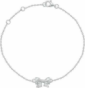 Actual product image Brilio Silver - Minimalist silver bracelet with a bow BRC188W