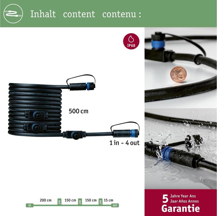 Image du produit Paulmann Câble Outdoor Plug & Shine 1 in-4 out