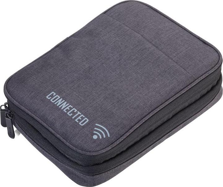 Troika CONNECTED Organizer-Tasche mit 2 Reissverschlussfächern, grau