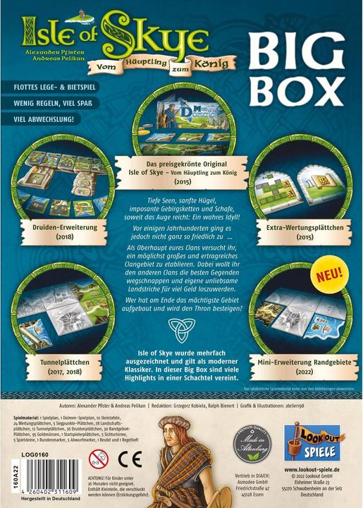 Productafbeelding Lookout LOOD0044 - Isle of Skye Big Box, bordspel, 2-5 spelers, leeftijd 8+. (Duits)