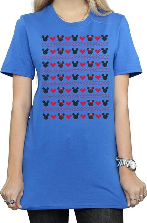 Disney Mickey And Minnie Christmas Hearts TShirt (S)