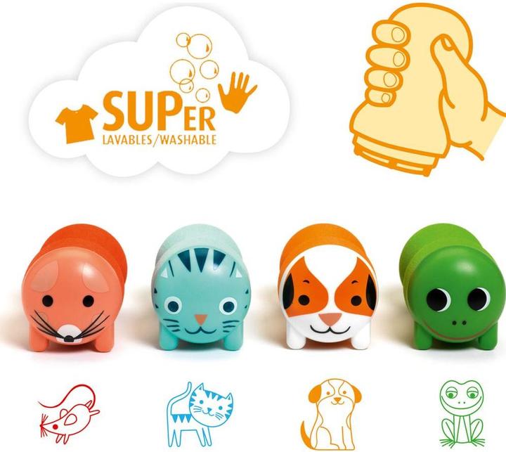 Actual product image Djeco Toddler stamp garden animals