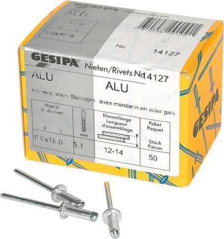 Produktbild Gesipa Blindnieten 5.0x18 mm Aluminium 50 Stück