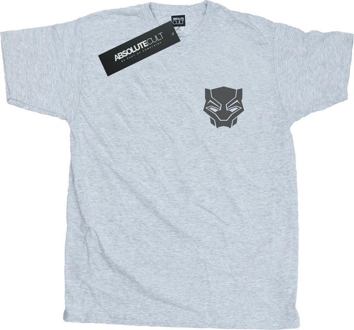 Black Panther Schwarz auf Schwarz Brust Druck TShirt