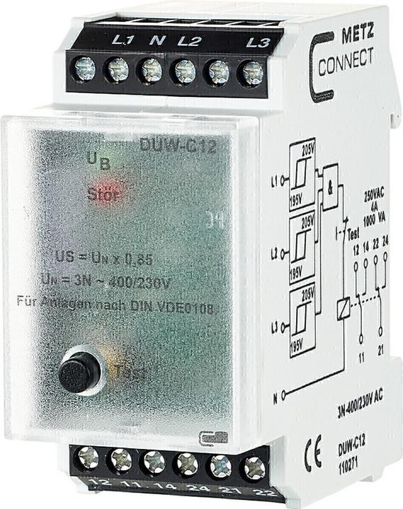Metz DUWC12 Phasenüberwachungsrelais 3N 400/230