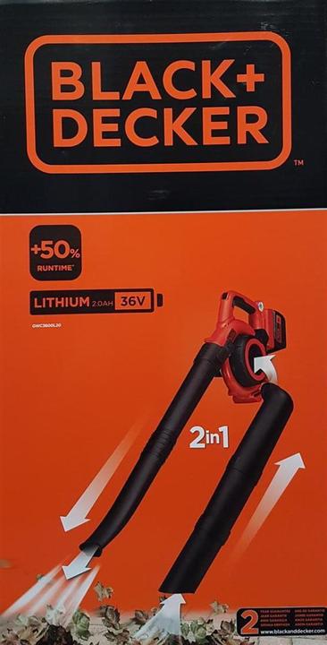 Produktbild Black & Decker Gwc3600l20 (Akkubetrieb, Laubsauger-& bläser, Laubbläser, Laubsauger)