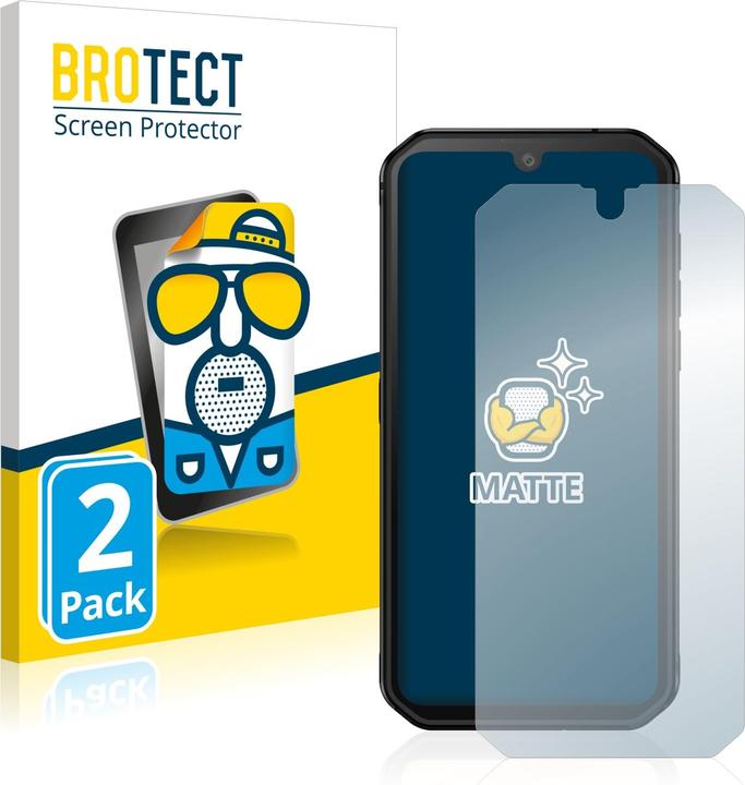 Actual product image BROTECT Anti-glare screen protector matt (2 Piece, Blackview BV9900E)