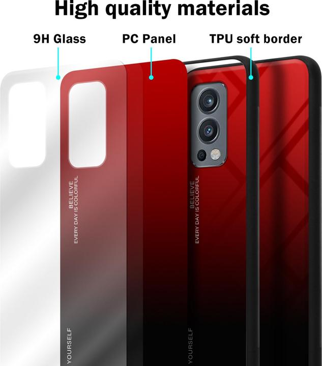 Image du produit Cadorabo TPU 2 couleurs Housse en verre (OnePlus Nord 2 5G)