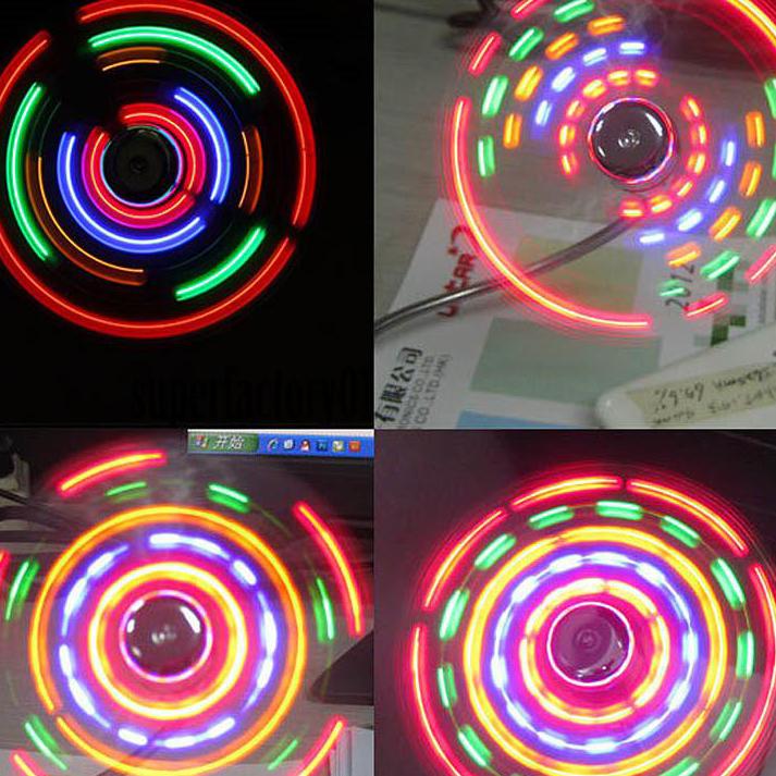 Image du produit PhoneLook Ventilateur flexible avec connexion USB-A Ventilateur de refroidissement avec jeu de lumières LED in