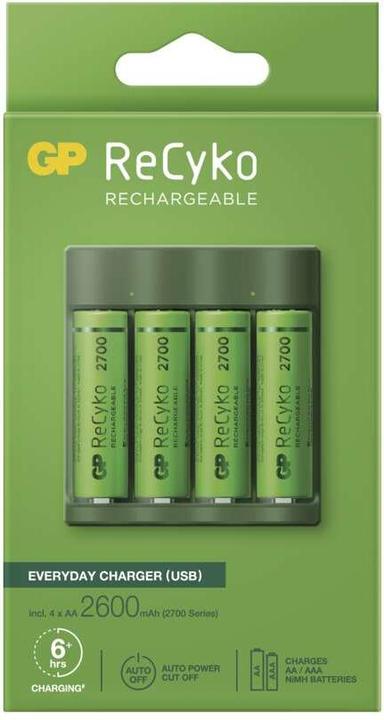 Actual product image GP Batteries Standard Series B52427U battery charger Household battery DC (5 pcs., AA, AAA, 2700 mAh, Battery + charger)