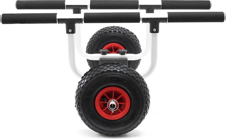 Actual product image Wiltec Aluminium Transport Trolley for Kayaks, Canoes max. 90kg with ⌀ 26cm Tyres & adjustable Width
