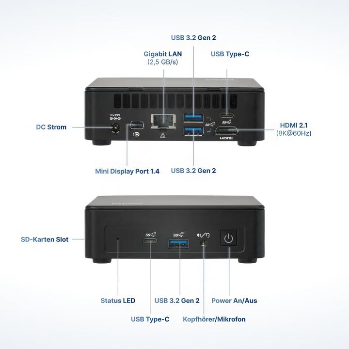Actual product image Concept International Future Nuc Celeron 12th Gen N100 Barebone (Intel Celeron N100)