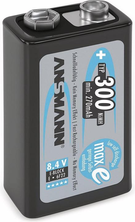 Image du produit Ansmann Bloc E (1 pcs, 9V Block, 270 mAh)