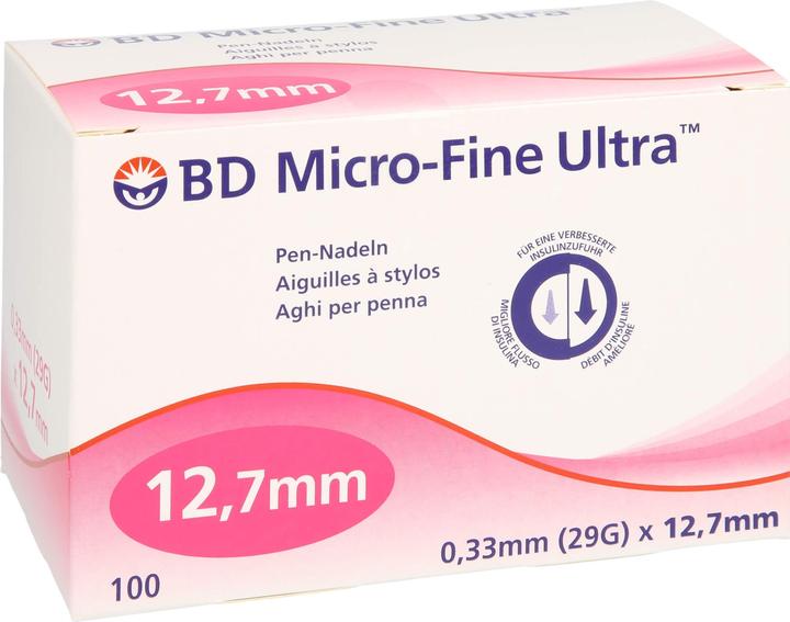 Produktbild BD + Ultra Pen Nadel 0.33 x 12.7mm (Pen Nadeln + Einmalkanülen)