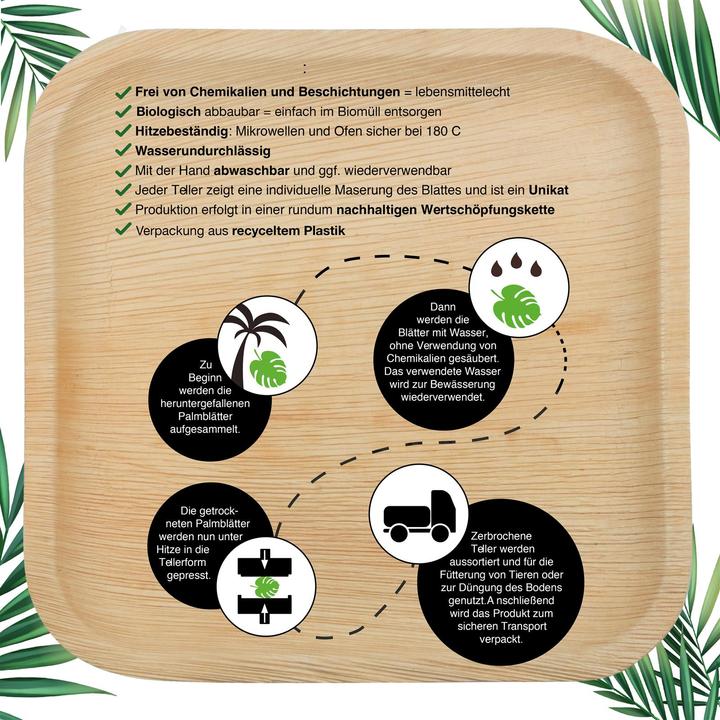 Actual product image Moritz & Moritz Palm leaf dishes (25 x)
