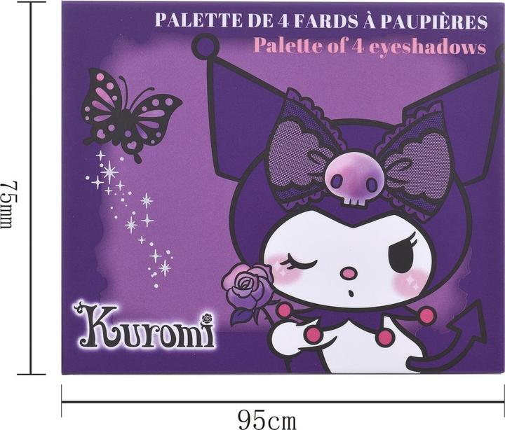 Actual product image Take Care Kuromi eyeshadow palette 4 colours