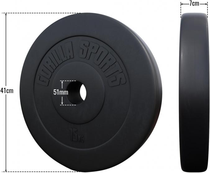 Produktbild Gorilla Sports Hantelscheibenset (2 x 15 kg)