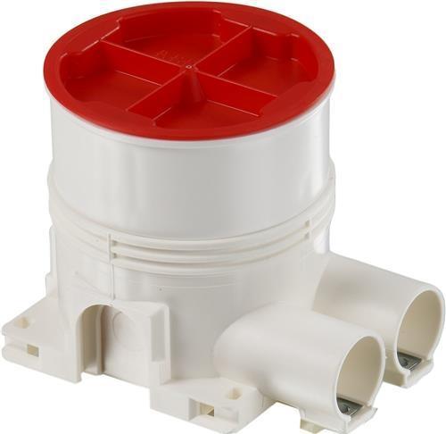 Produktbild ABB Indmurings og indstøbningsdåse Euro 1 modul. Ekstra dyb: 78mm samt 2 x 20mm rørtude