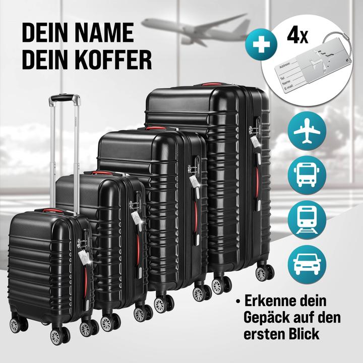 Image du produit Monzana Valise rigide avec accessoires Lot de 4 (M (50 - 90l))