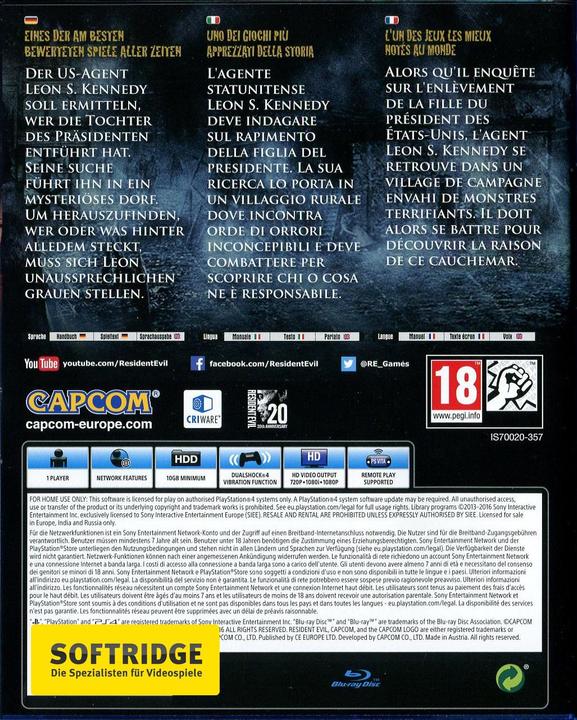 Produktbild Capcom Resident Evil 4 HD (PS4)