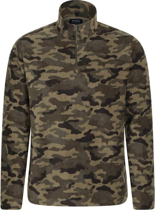 Actual product image Mountain Warehouse Mens Camber II Camo Half Zip Fleece Top (S)
