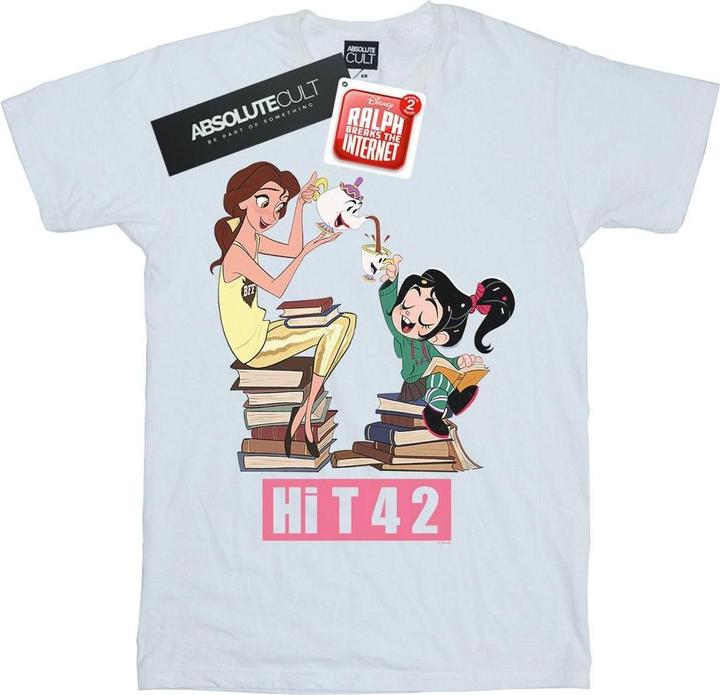 Actual product image Disney Girls Wreck It Ralph Belle And Vanellope Cotton T-Shirt (128)