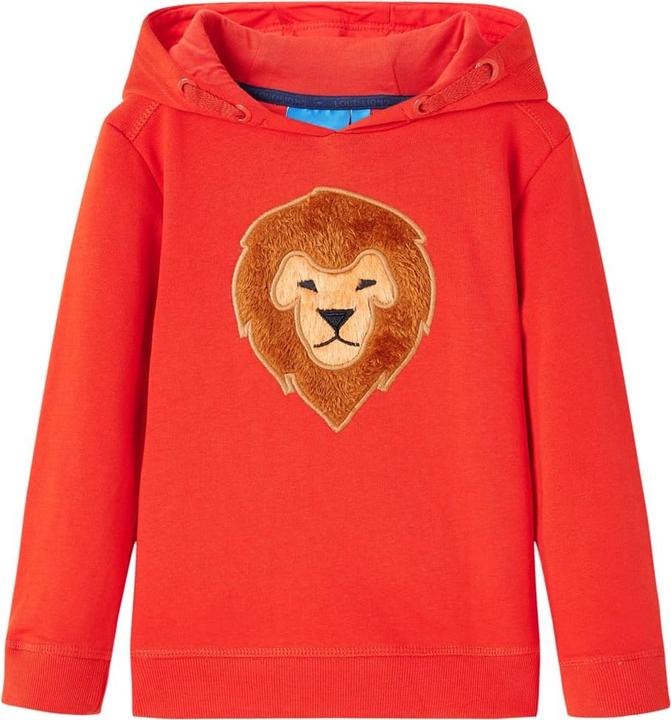 Immagine prodotto VidaXL Felpa con cappuccio per bambini rosso 128,Materiale: 92% cotone. 8 (128)