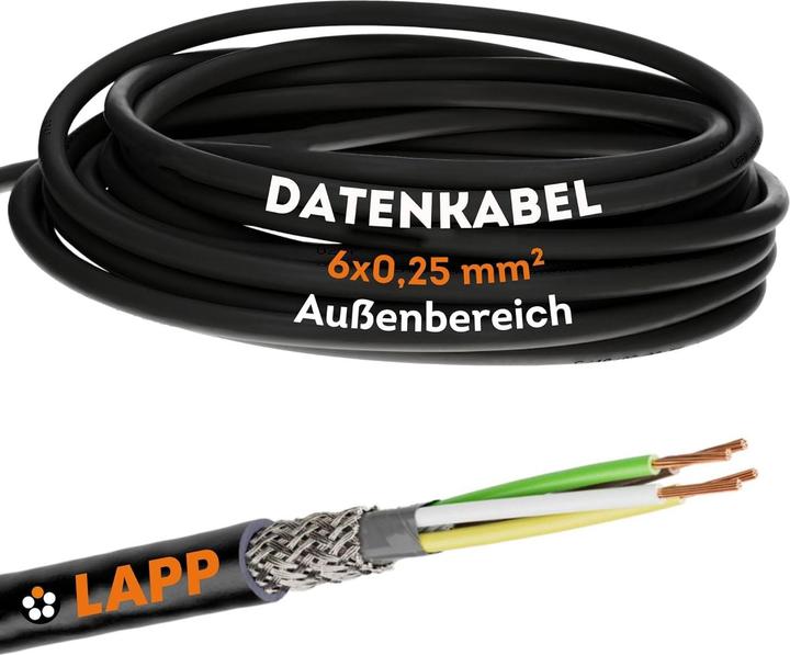 Immagine prodotto Lapp 10 metri 1030477 Cavo di controllo schermato LiYCY 6x0,25 mm² I Resistente ai raggi UV I Cavo di (10 m)