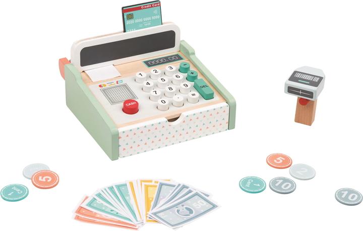 Spielba Kasse mit Scanner + Holzrechner