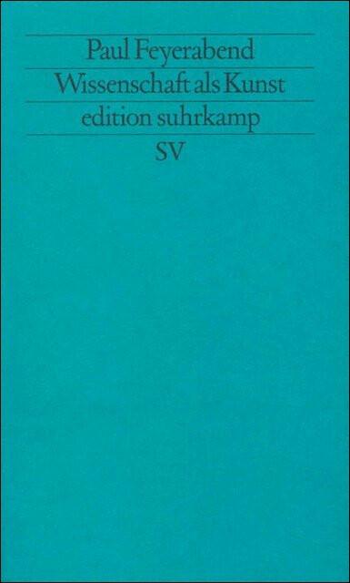 Produktbild Wissenschaft als Kunst (Deutsch, Paul Feyerabend, 1984)