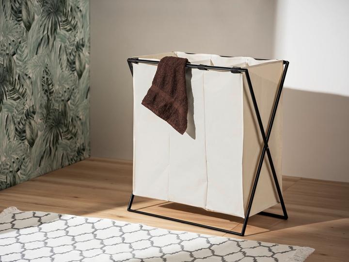 Actual product image Wenko Laundry collector Mod. Trio XL Beige with three compartments