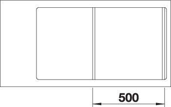 Actual product image Blanco Zenar 5 S-F (90.25 cm, 49.75 cm)